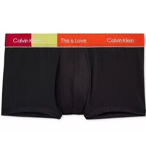 Calvin Klein Men's "This Is Love" Pride Microfiber Low Rise Trunks - XL